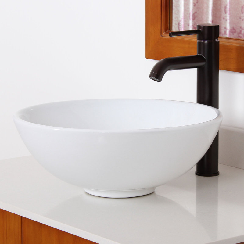Elite Ceramic Circular Vessel Bathroom Sink & Reviews Wayfair.ca